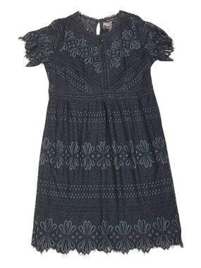 City Chic Navy Eyelet Lace Midi Dress